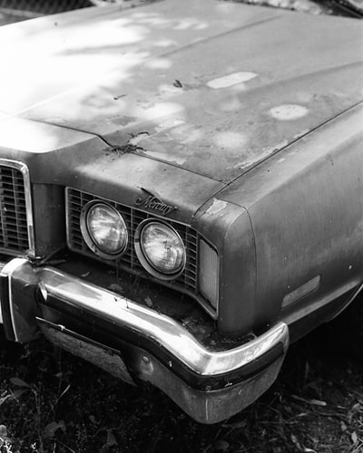 Antique car grayscale images
